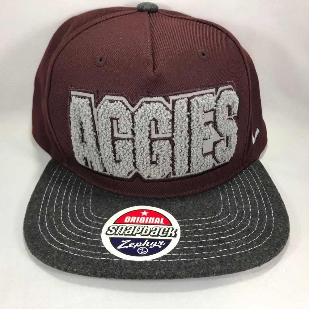 Texas A&M Aggies Snapback Hat Puffy Lettering
